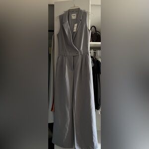 Gray Sleeveless Jumpsuit